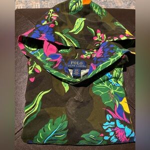 Polo by Ralph Lauren Colorful Floral Cotton Hooded Tee